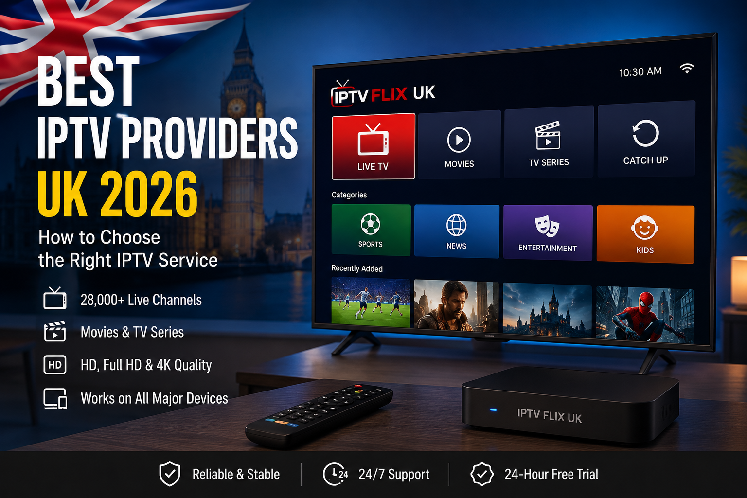 Best IPTV Providers UK 2026: How to Choose the Right IPTV Service